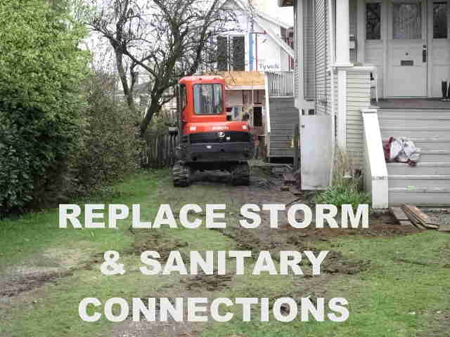 Replace Storm & Sanitary Connections