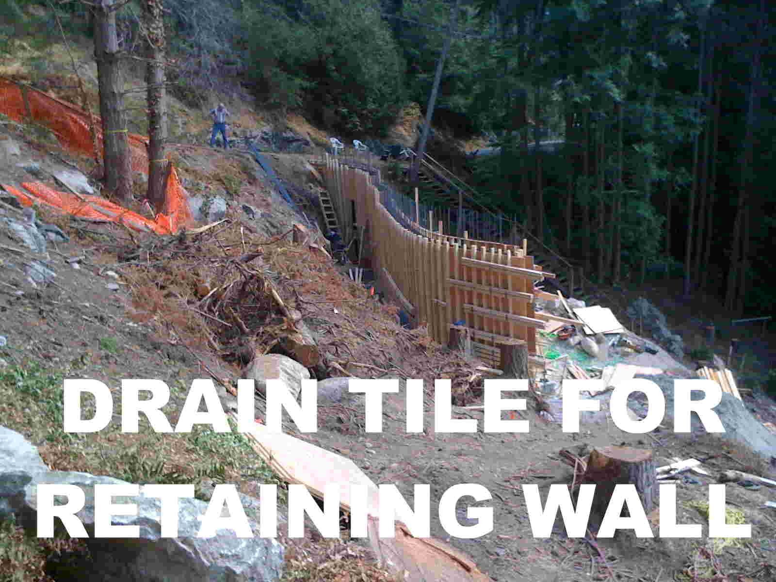 Drain Tile for Retaining Wall